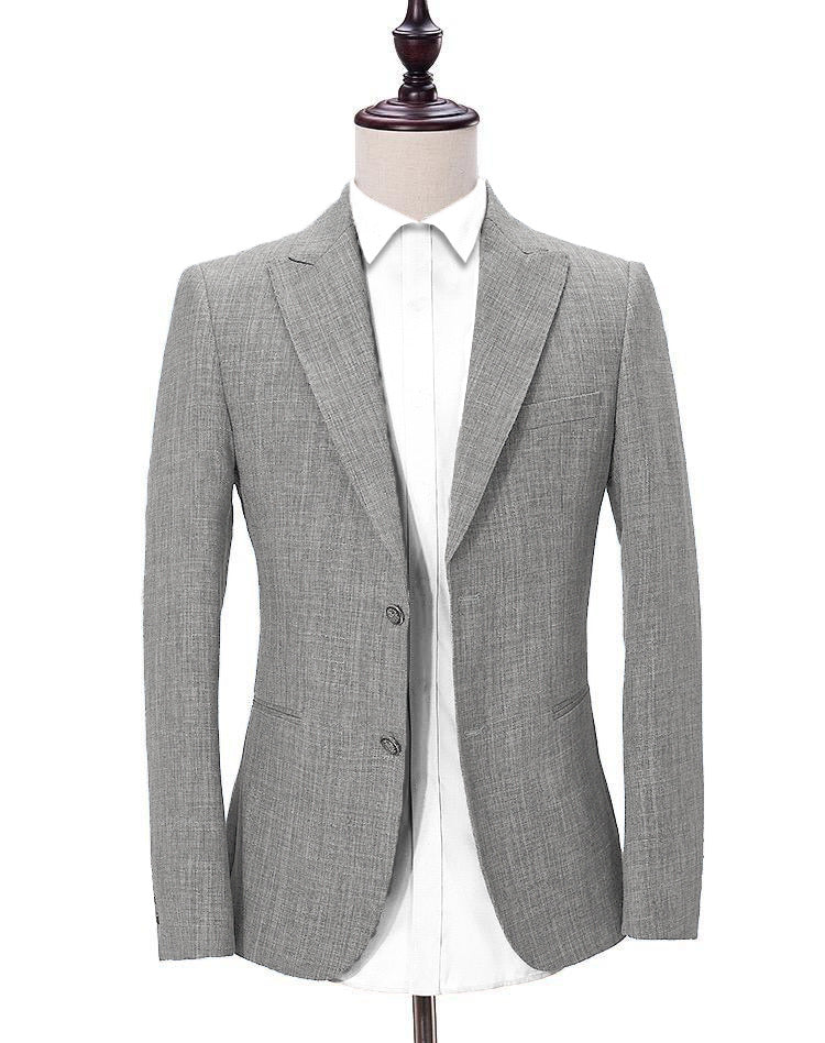 2 Piece Vintage Light Grey Linen Suit (Pre order)